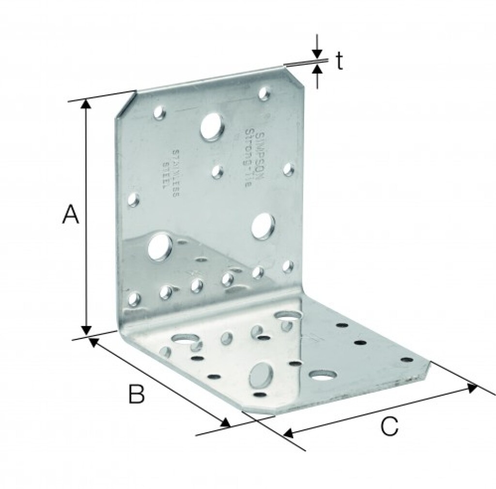 Angle bracket  R  70 without rib stainless